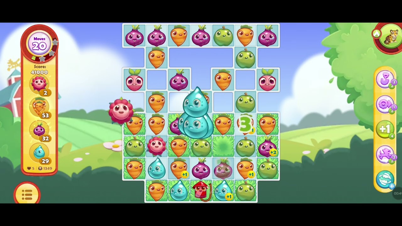 Farm Heroes Saga Level 1349 no boosters with 3stars | 1349 Level Pass In First Attempt #trending