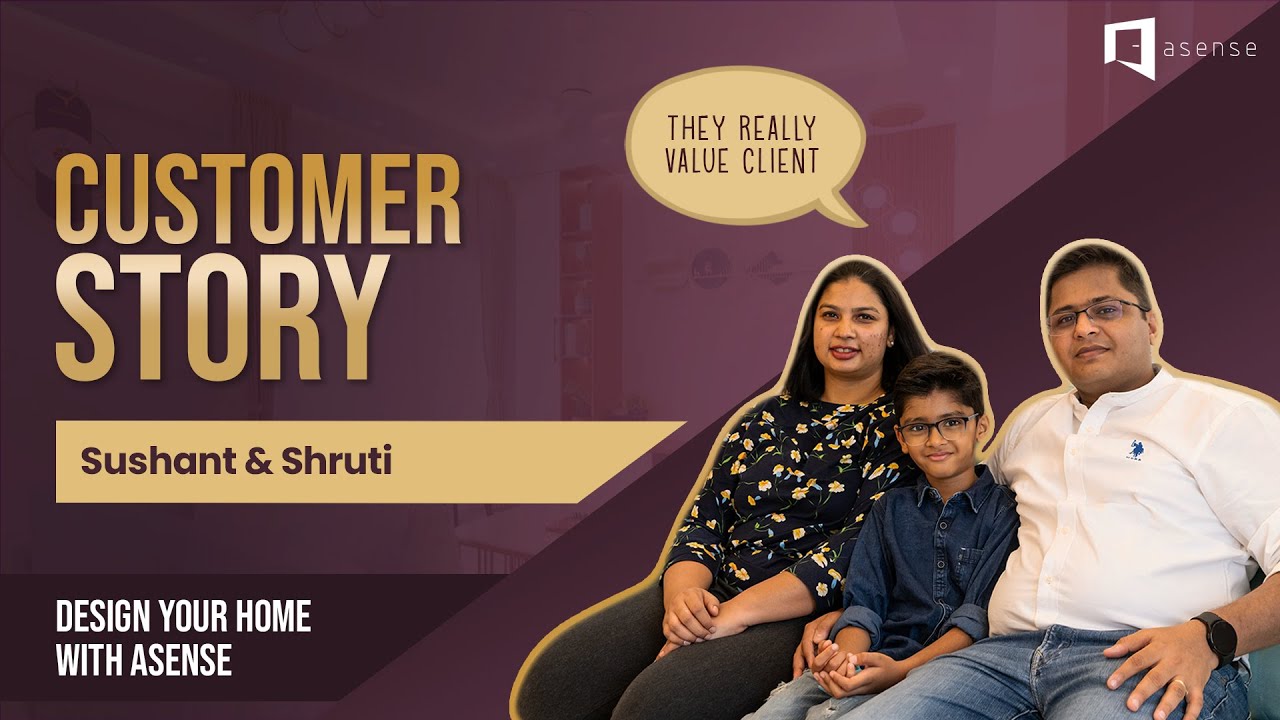 Luxury Redefined: Sushant & Shruti's 3 BHK Home Interior by Asense Interior in Vaswani Menlo Park