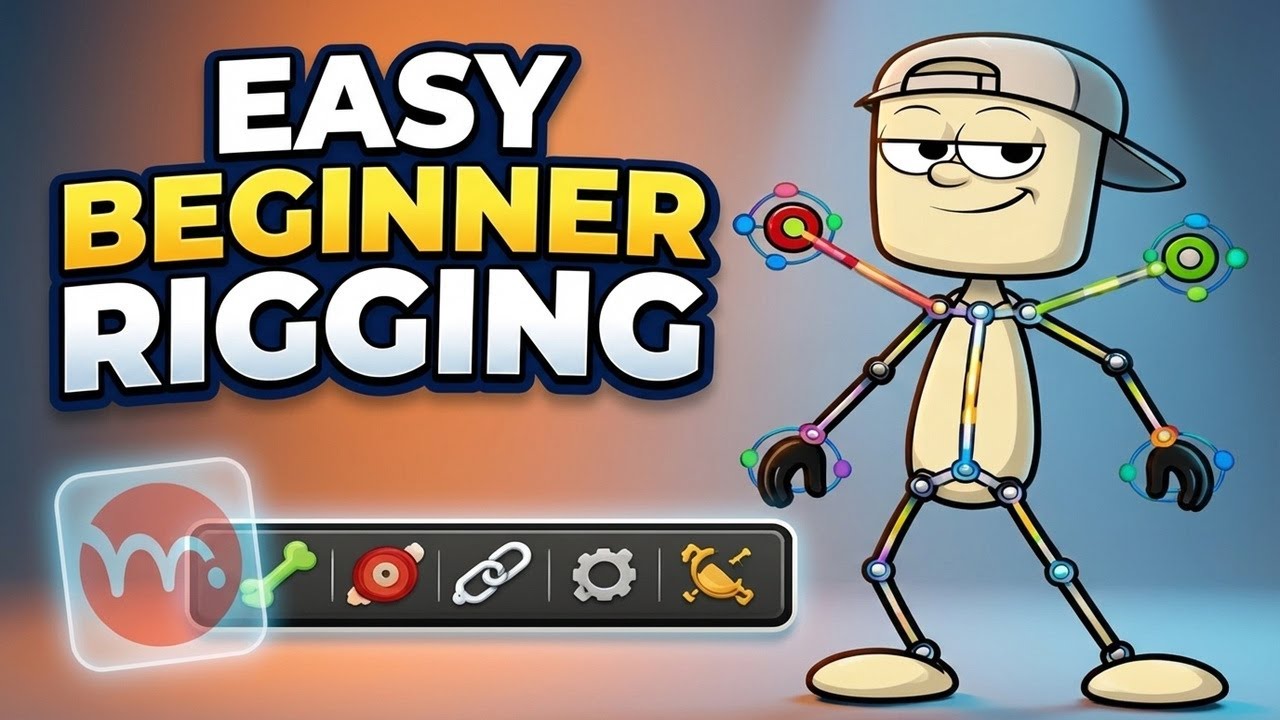 How I Rigged stick figure character in  moho animation for beginners