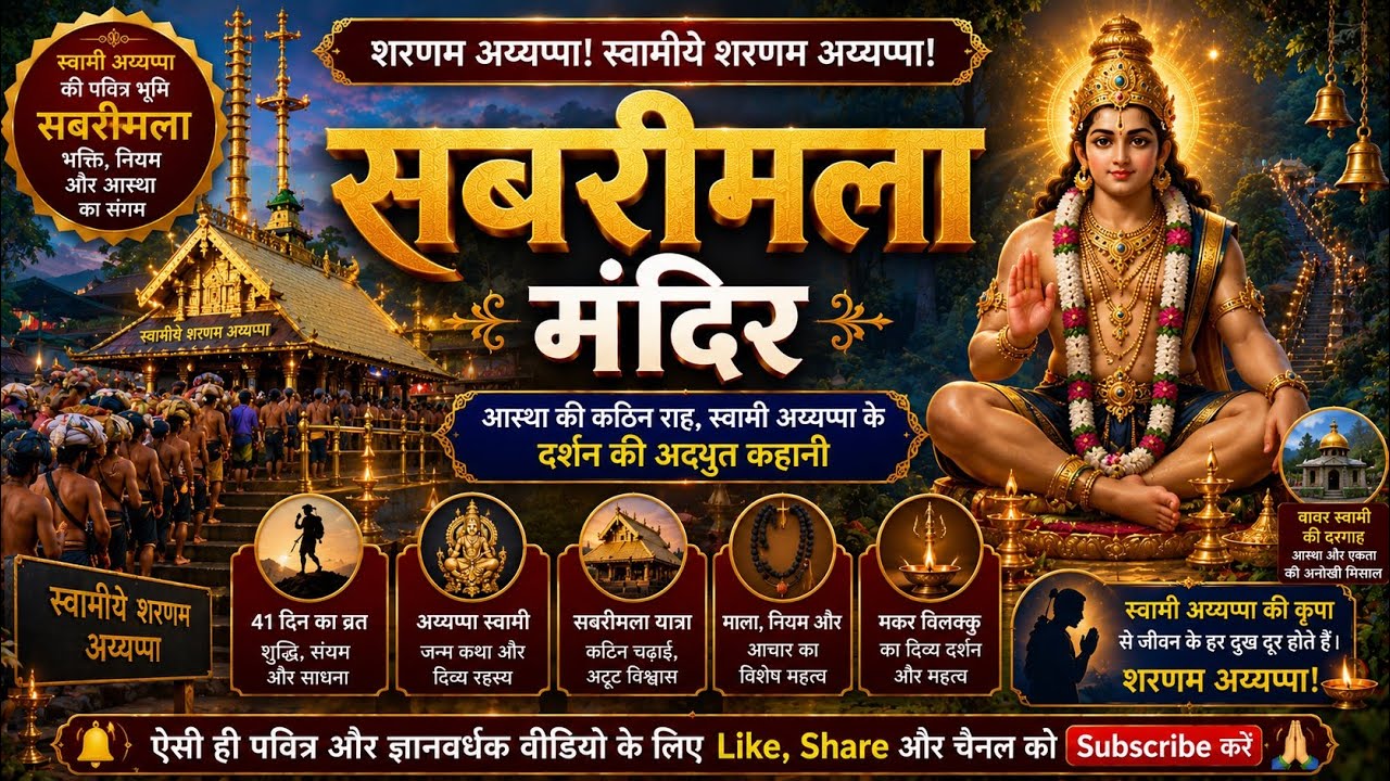 🔱 Sabarimala Temple | अयप्पा स्वामी, मलिकापुरथम्मा और छिपे हुए रहस्य ✨ #sabarimala #ayyappan #mandir