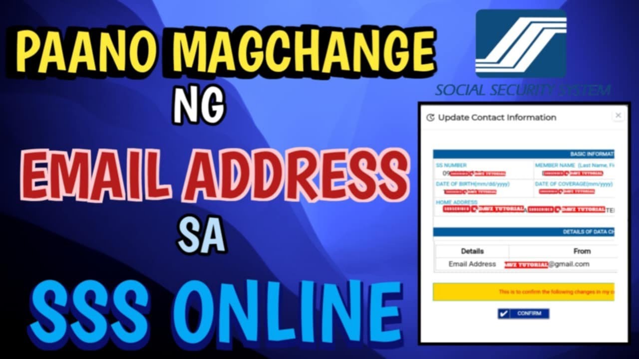 PAANO MAG CHANGE NG EMAIL ADDRESS SA SSS ONLINE | HOW TO CHANGE SSS EMAIL ADDRESS ONLINE