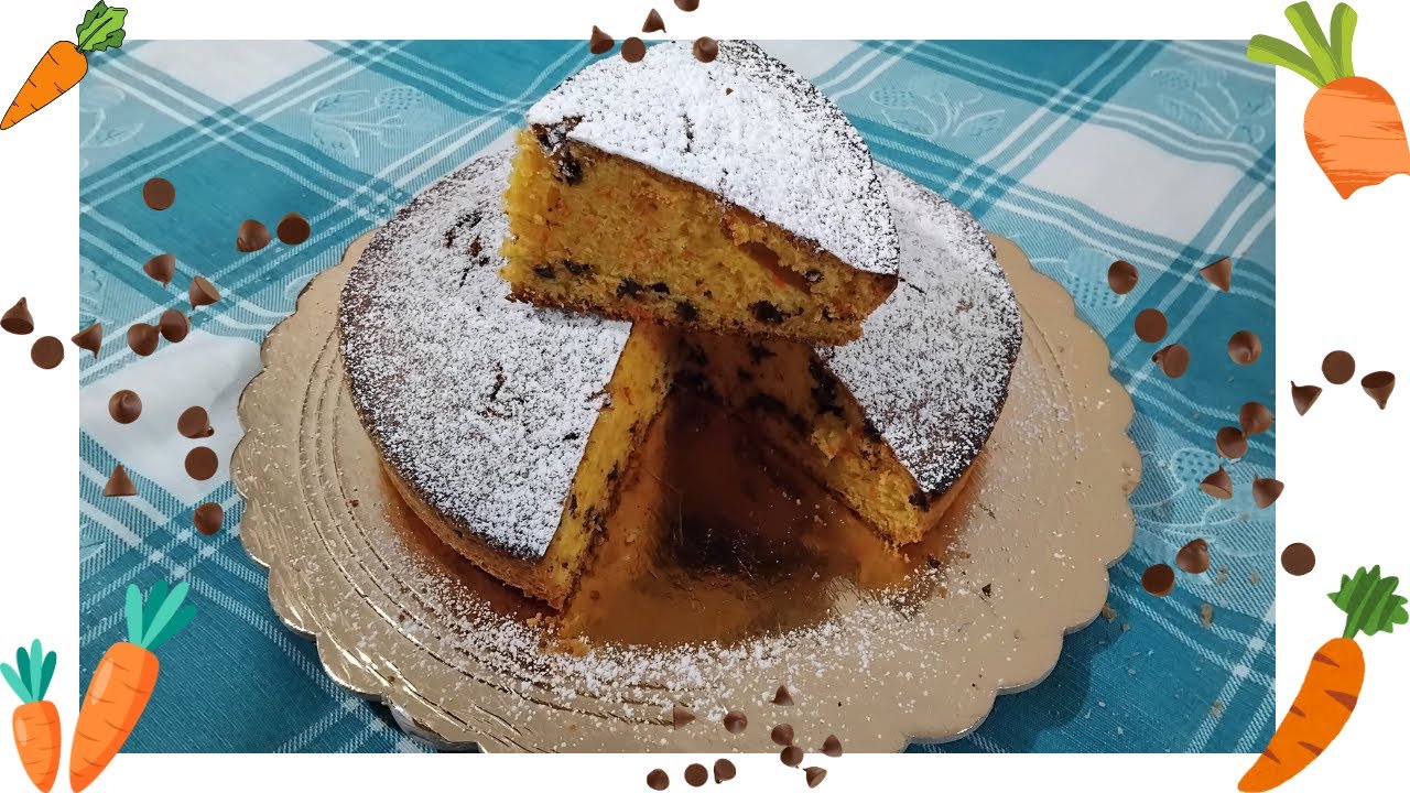 Torta di carote con gocce di cioccolato - Ricetta