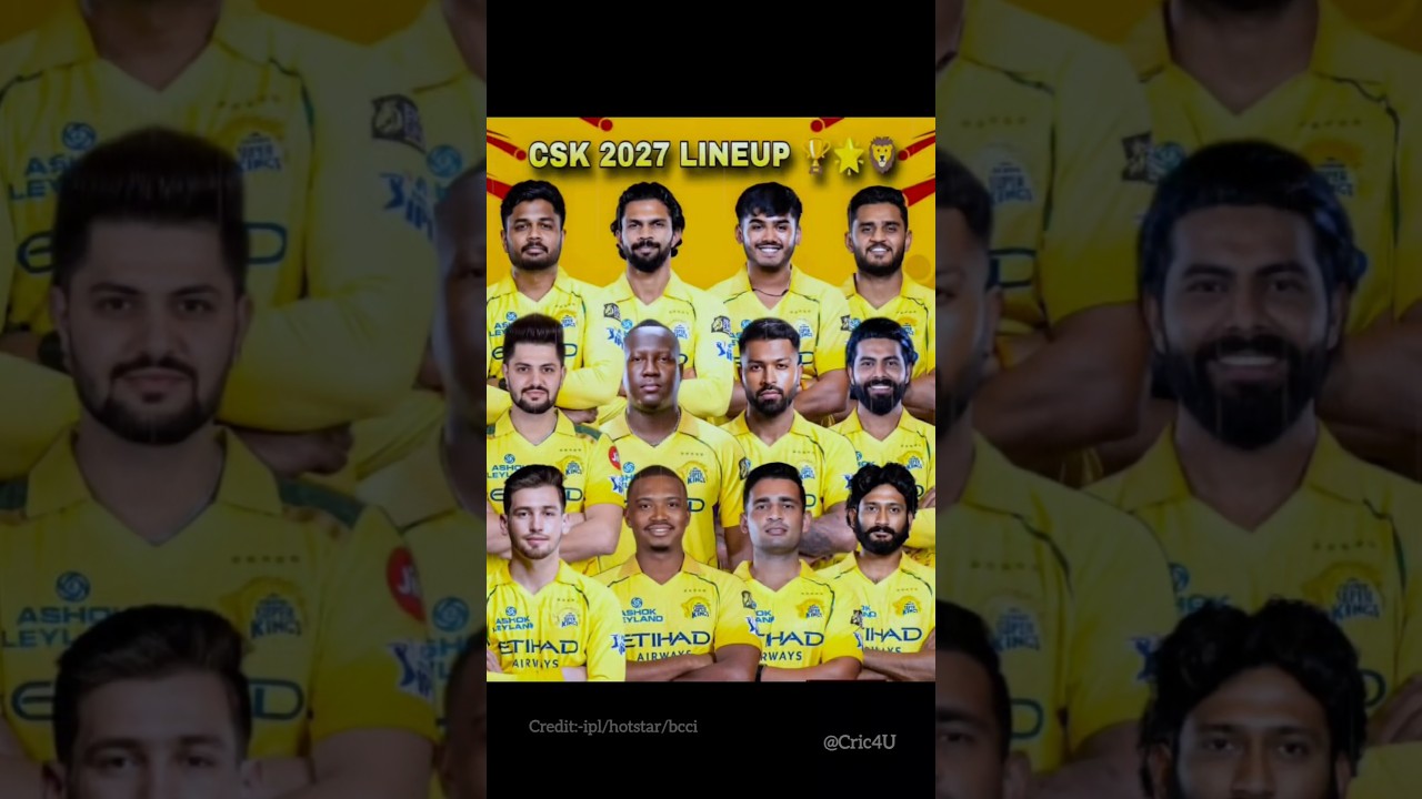 CSK 2027 Playing XI Revealed? 🔥 Future Chennai  💛🏆#ipl2027 #cricket #shortfeed