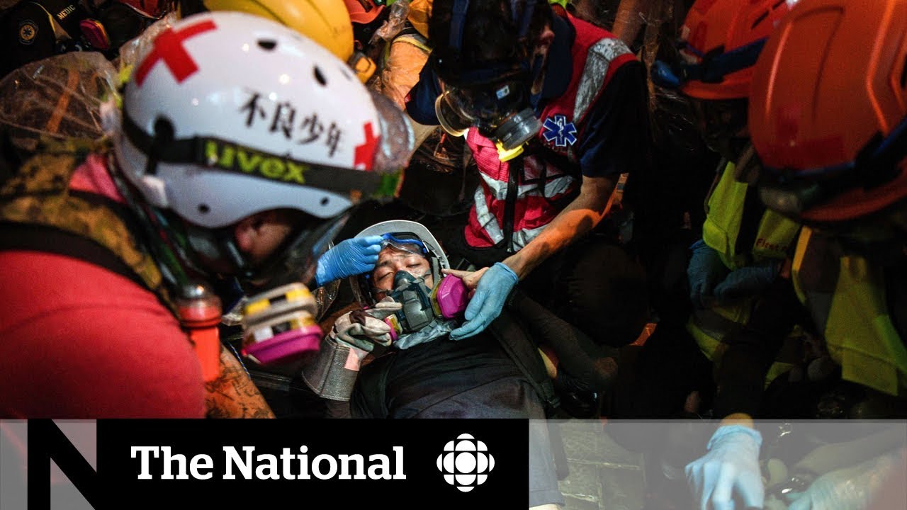 Medics work to ensure safety on front lines of Hong Kong protests