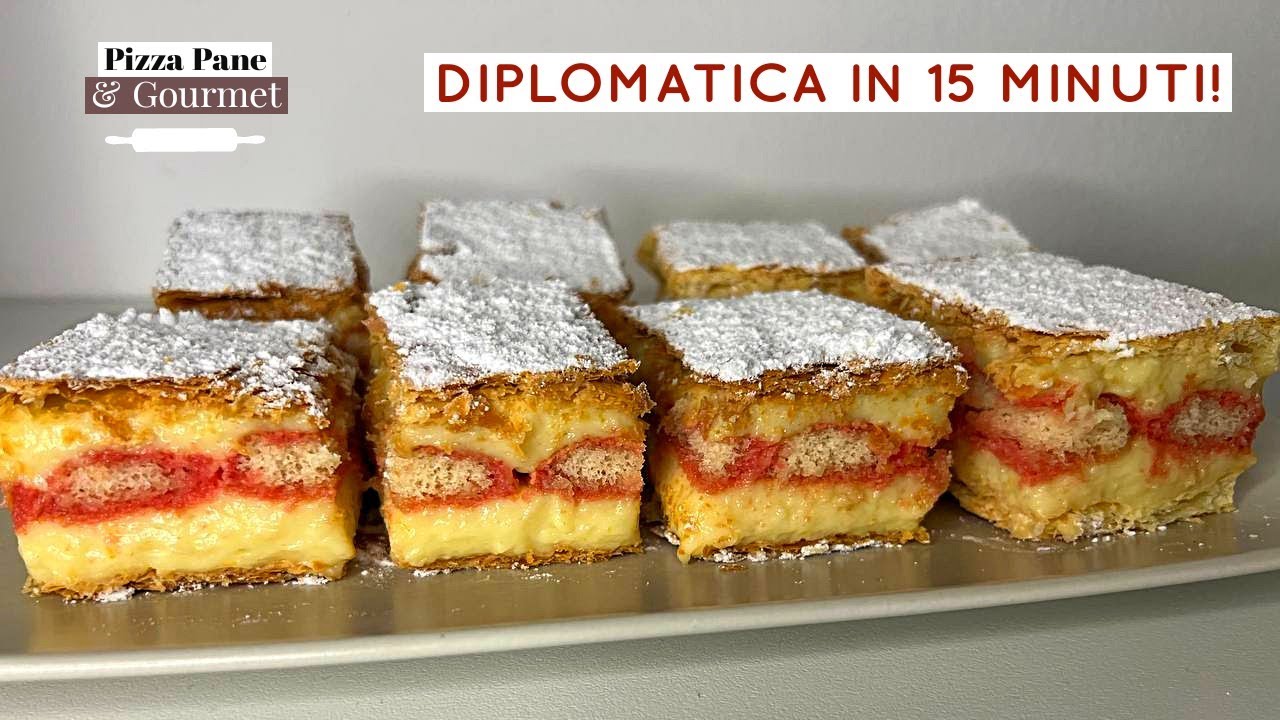TORTA DIPLOMATICA CON SFOGLIA E SAVOIARDI veloce e deliziosa - in 15 minuti!