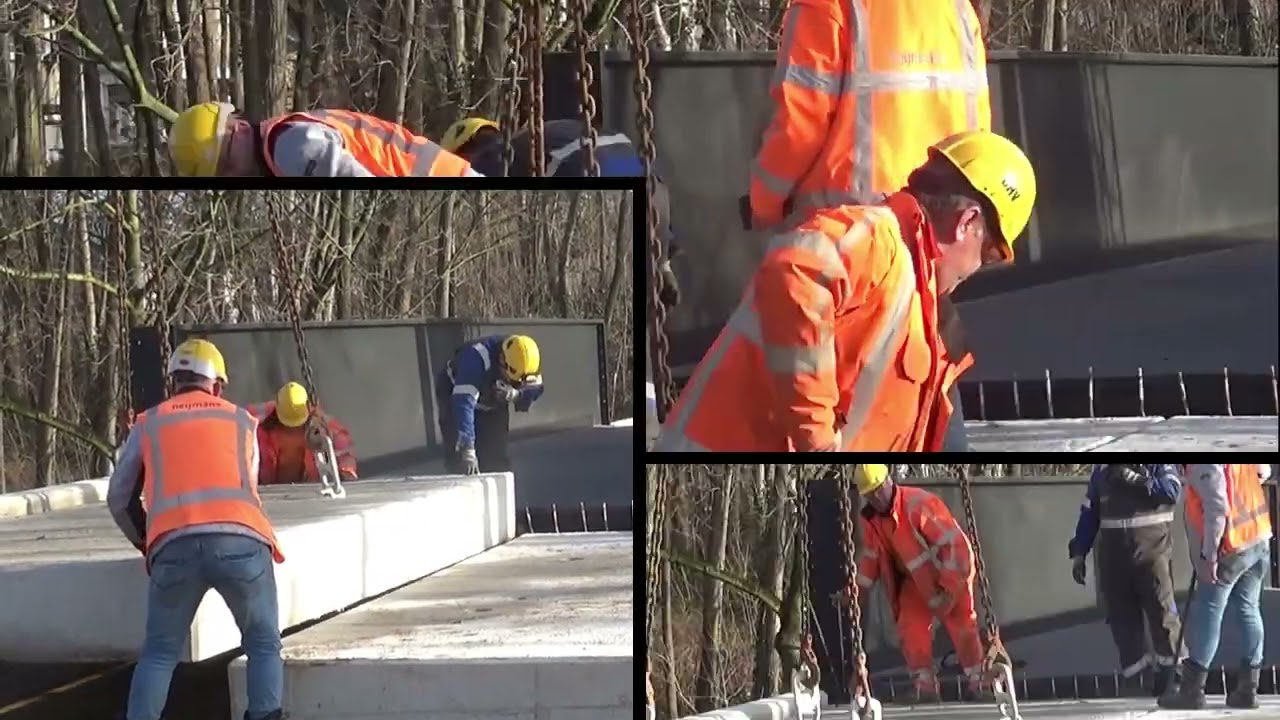 2 nieuwe ijzeren bruggen voor de parkstadroute movie