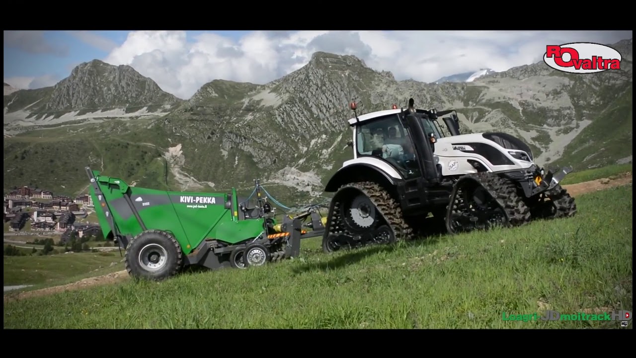 Valtra traktorius su vik&scaron;rais, o vik&scaron;rai dar is su dygliais. Kivi Pekka akmenų rinktuvas