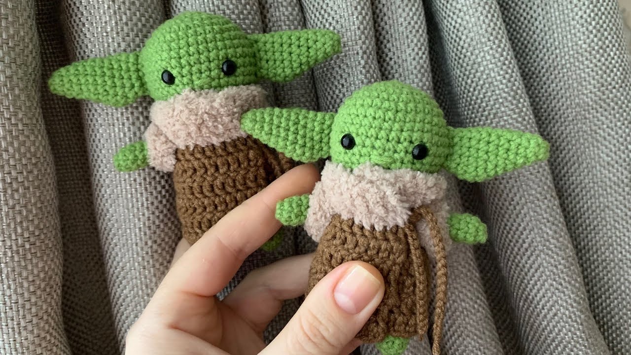 Малыш Йода | Мастер-класс | Baby Yoda Crochet Pattern | TANIA KOTIK