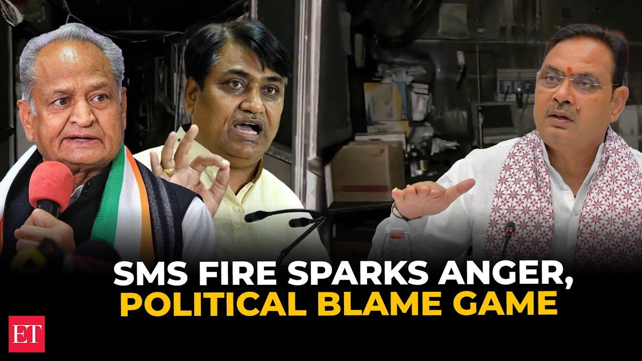 SMS Hospital fire triggers political storm; Congress targets govt, victim&rsquo;s families stage protest
