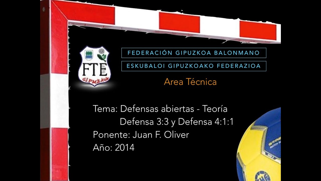 Defensa 3-3 y 4-1-1 TEORIA clinic Fed Gipuzkoa 2014 Juan Oliver