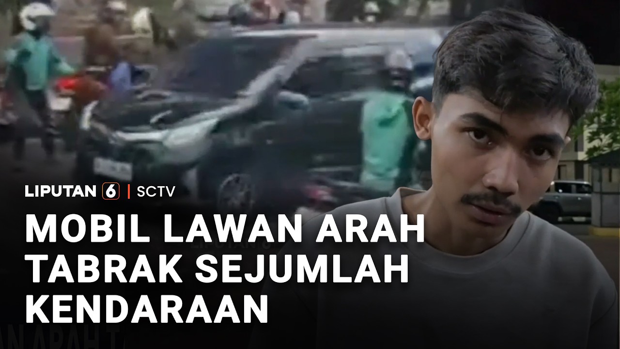 Mobil Lawan Arah Tabrak Sejumlah Kendaraan | Liputan 6