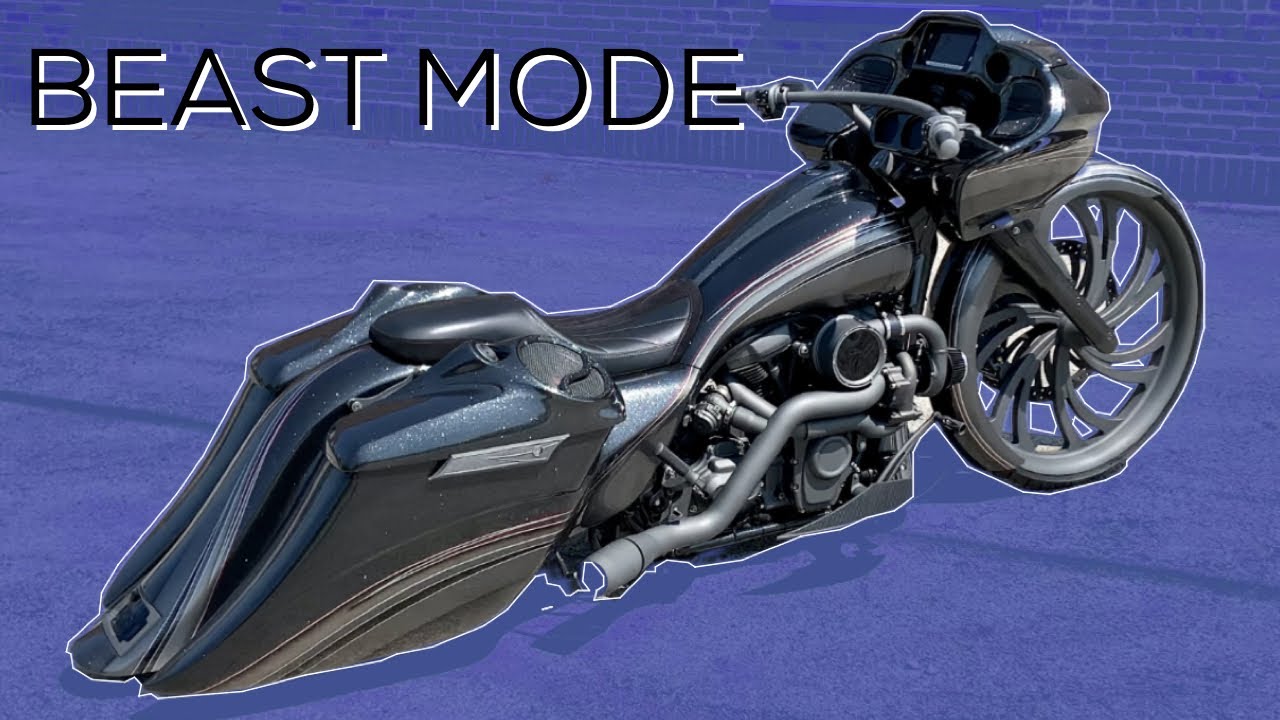 30&rdquo; Harley Road Glide Custom Bagger Turbo 114&rdquo; 160hp For sale!
