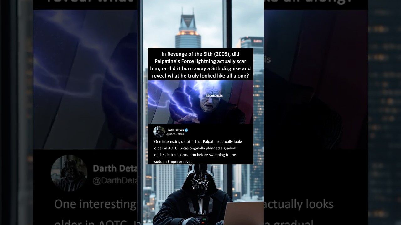 Did The Lightning Reveal Palpatine&rsquo;s True Face? #starwars