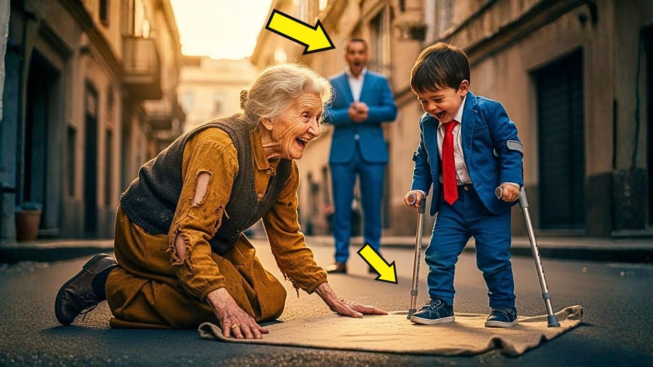 O FILHO DO MILIONÁRIO NÃO ANDAVA… ATÉ QUE IDOSA SEM-TETO FEZ ALGO QUE O CHOCOU...