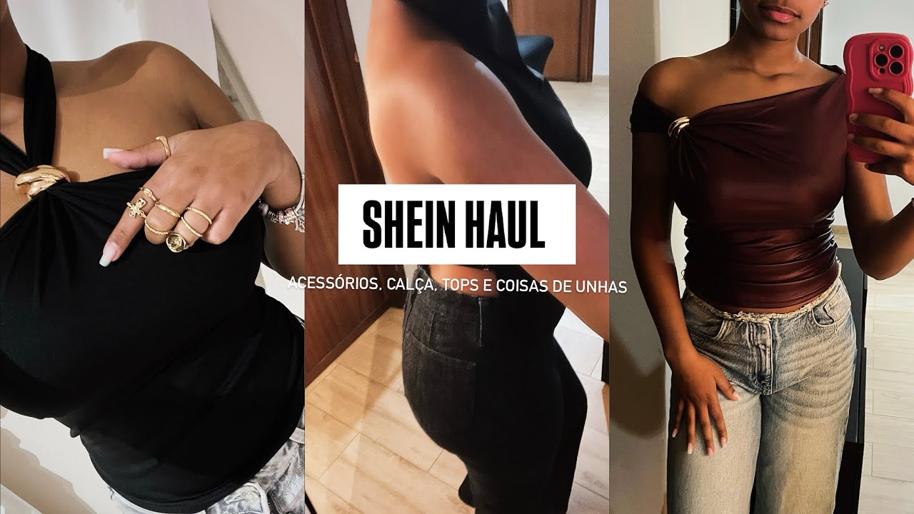 SHEIN Try on haul | acessórios Calças tops e coisas para unhas 