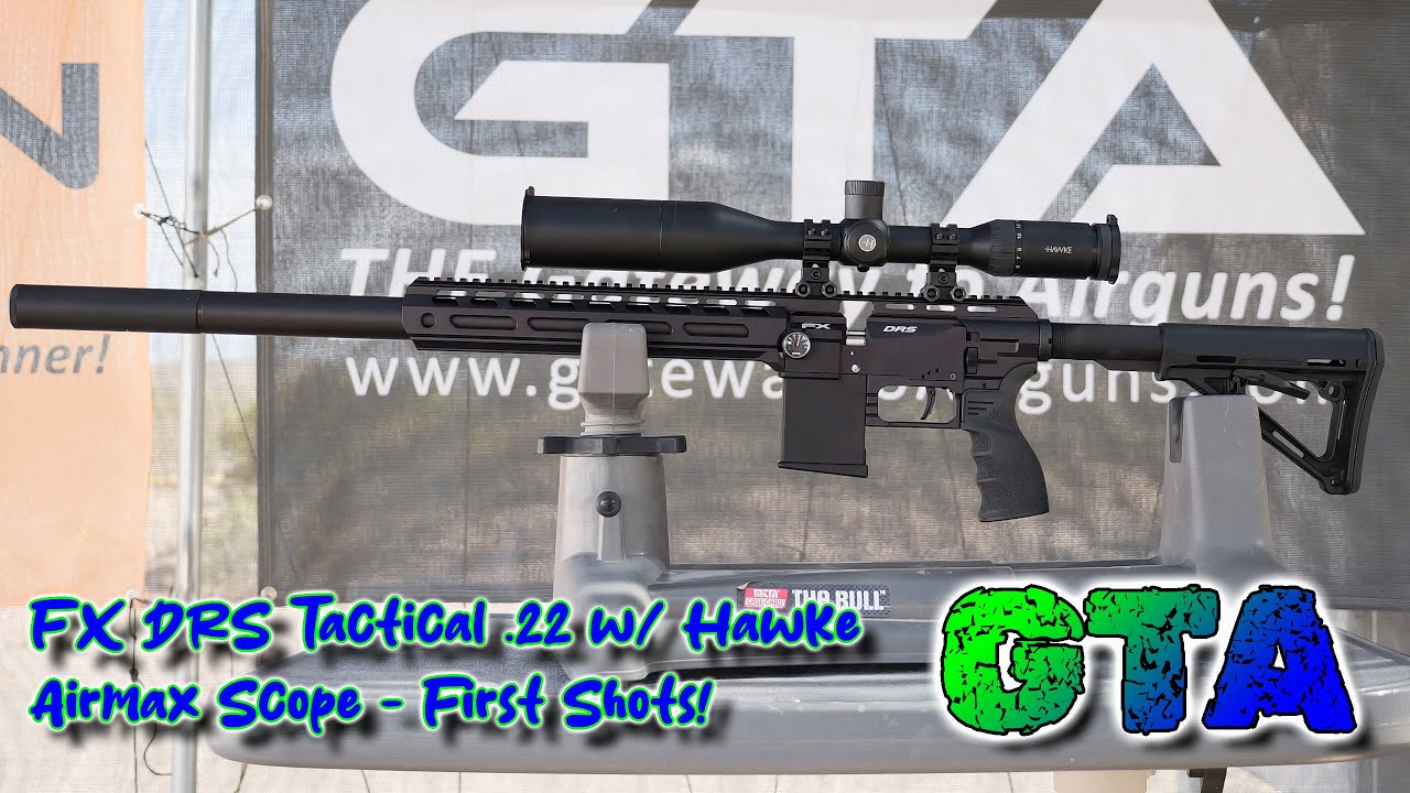 FX DRS Tactical .22 First Shots with Hawke AirMax Optics, JSB Pellets, and Airgun Capital Moderator