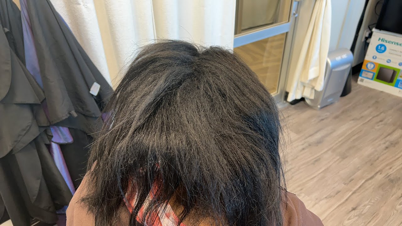 She got a Japanese straightener and her hair is damaged