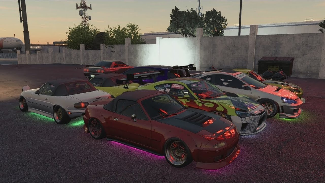 NFS Payback | Ricer Car Meet w/ RSX, Miata, BRZ, etc. ft. Cops RP & Big Wang Gang