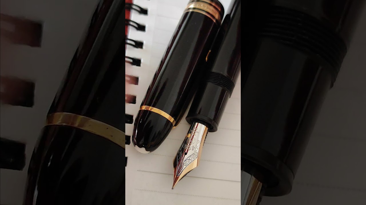 Mostrando e escrevendo com caneta Montblanc 149