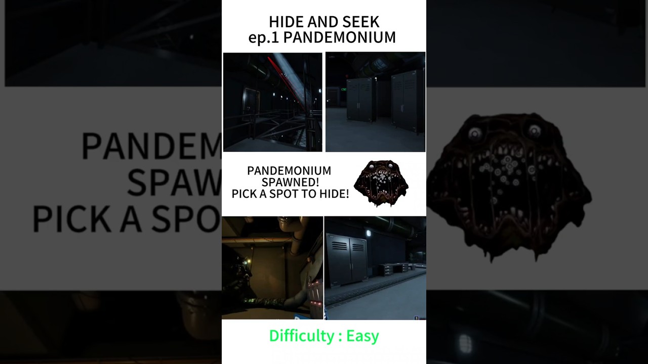Pick and spot to hide! (Ep.1) PANDEMONIUM #roblox #hideandseek #viral