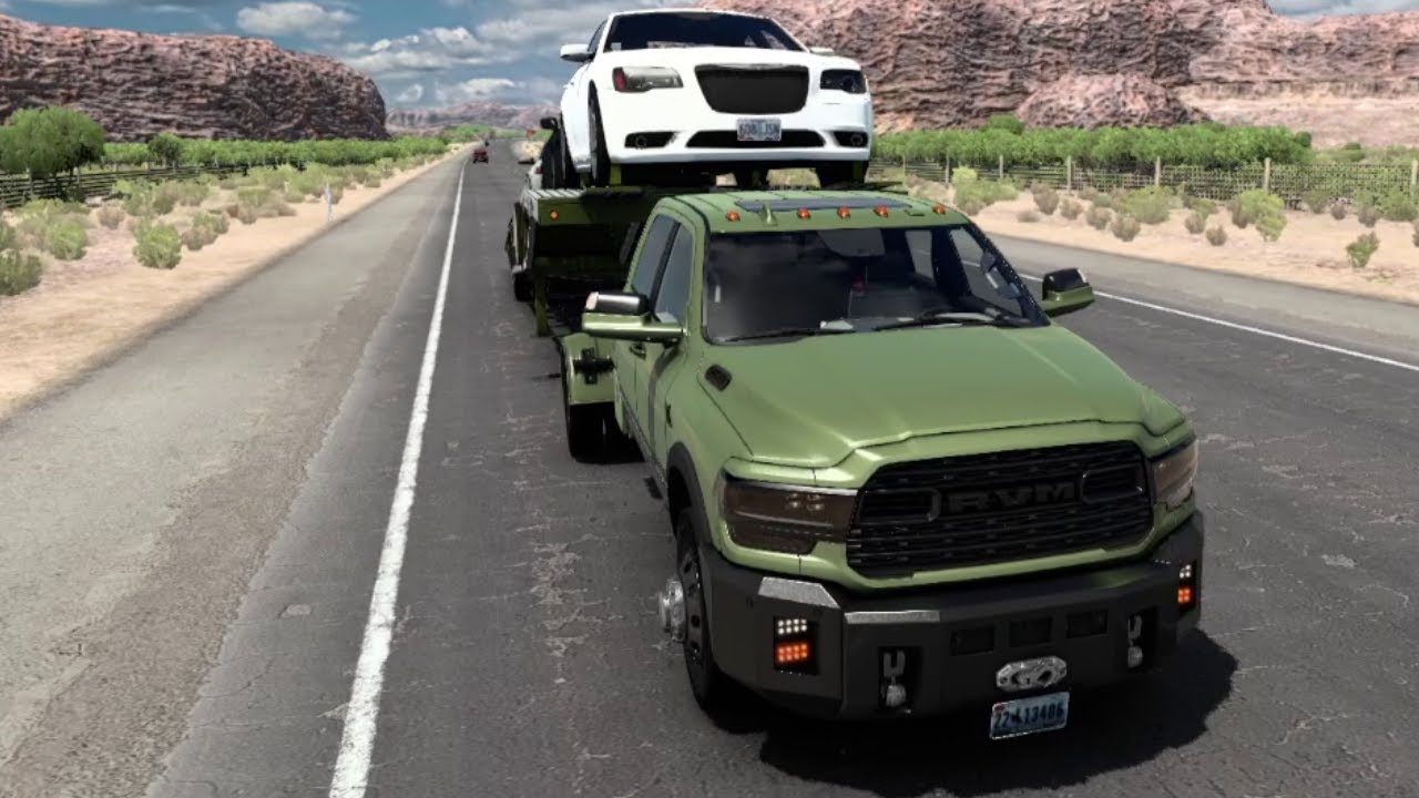 Hotshot car hauling with my Dodge RVM 3500 | Mod by Jon Ruda | American Truck Simulator 1.50