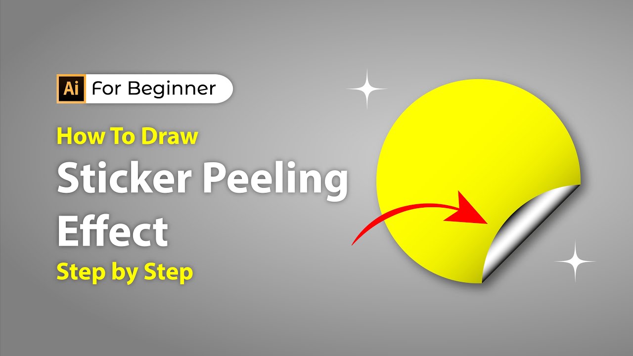 How to Make Peeling Effect stickers - Adobe Illustrator Tutorial