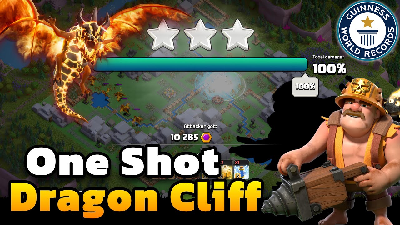 Dragon Cliff One Shot In Clan Capital | WORLD RECORD 🌍