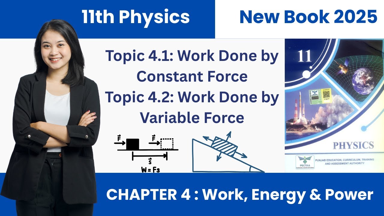 Work done by Constant Force | Work done by Variable Force | Chapter#4 11th Class Physics New Book