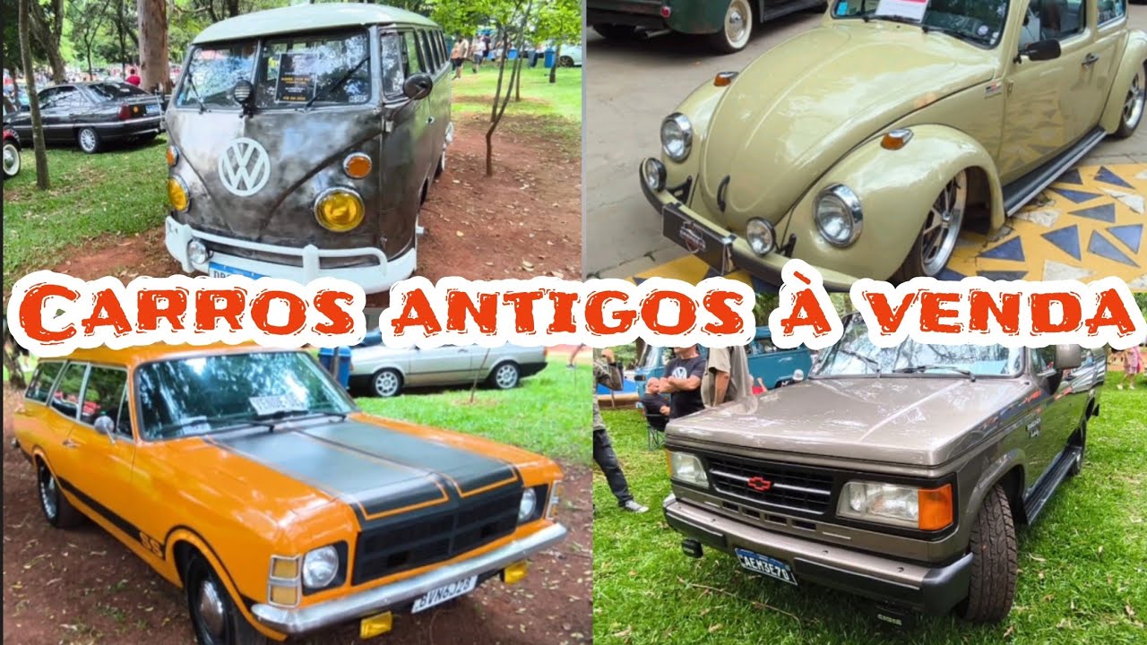 OLHA SÓ CARROS ANTIGOS A VENDA NO ENCONTRO FEIRA BOSQUE DO POVO  #classiccars #aircooled #fusca