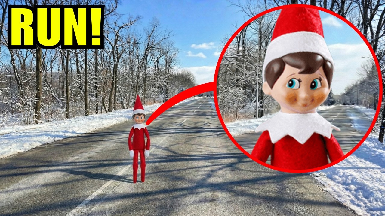 DRONE CATCHES ELF ON THE SHELF AT HAUNTED PARK ON CHRISTMAS EVE!! (WE FOUND EVIL ELF!!)