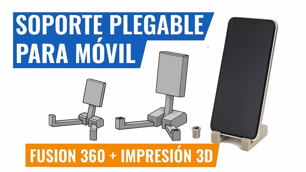 Diseño 3D con insertos metálicos / Soporte movil