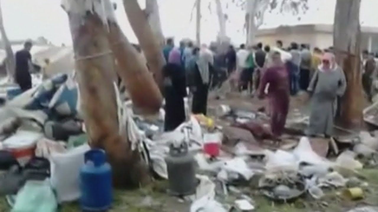Video footage 'shows aftermath' of Syria refugee camp bombings