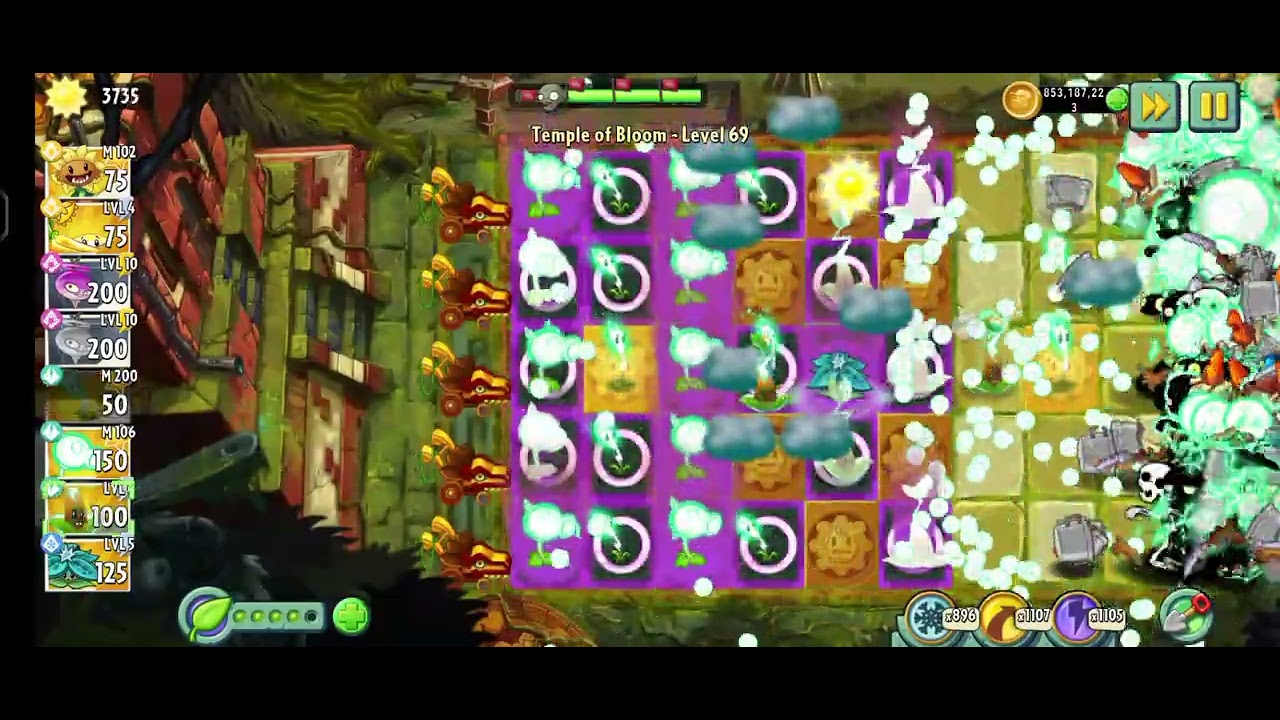 Pvz 2 Temple of Bloom lvl 69