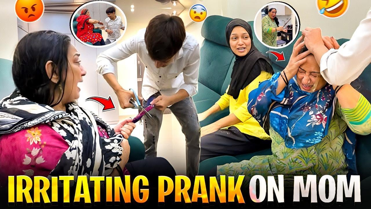 Irritating Prank On Mom😰Gone Extremely wrong🥵/ Danish ko bhohat maar padi💃😂/ aunty ka angry reaction