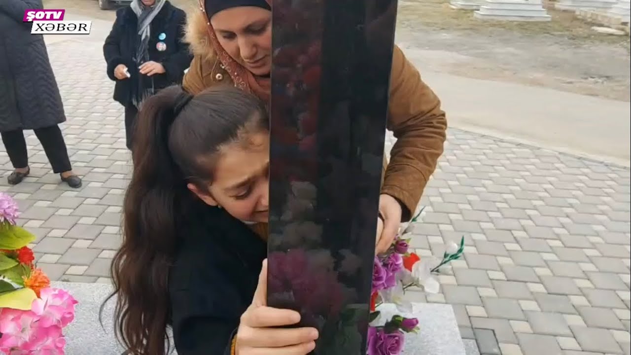 Şəhid Elmir Əliyevin qızı hönkür hönkür ağladı - Ürək dağlayan görüntülər