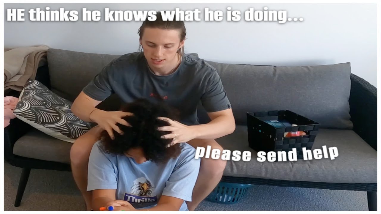 White Husband Tries To Style My Natural Hair