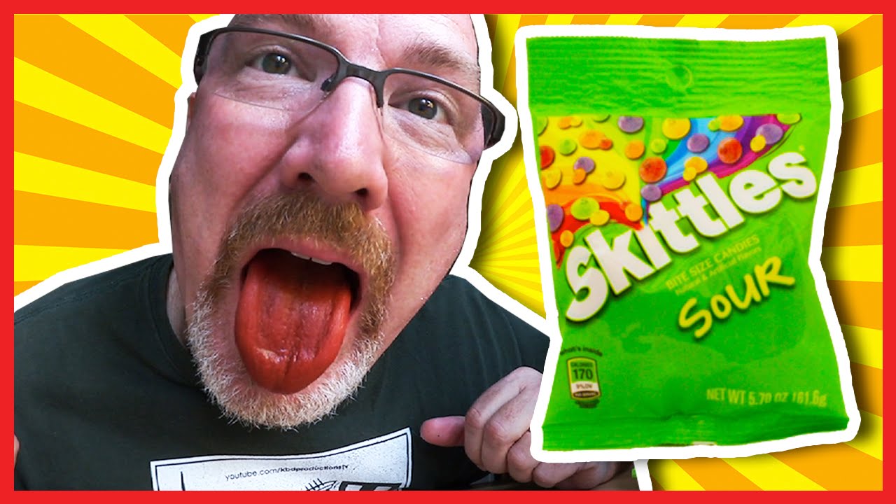 One Bag Of Sour Skittles! OUCHY! 600 Calories