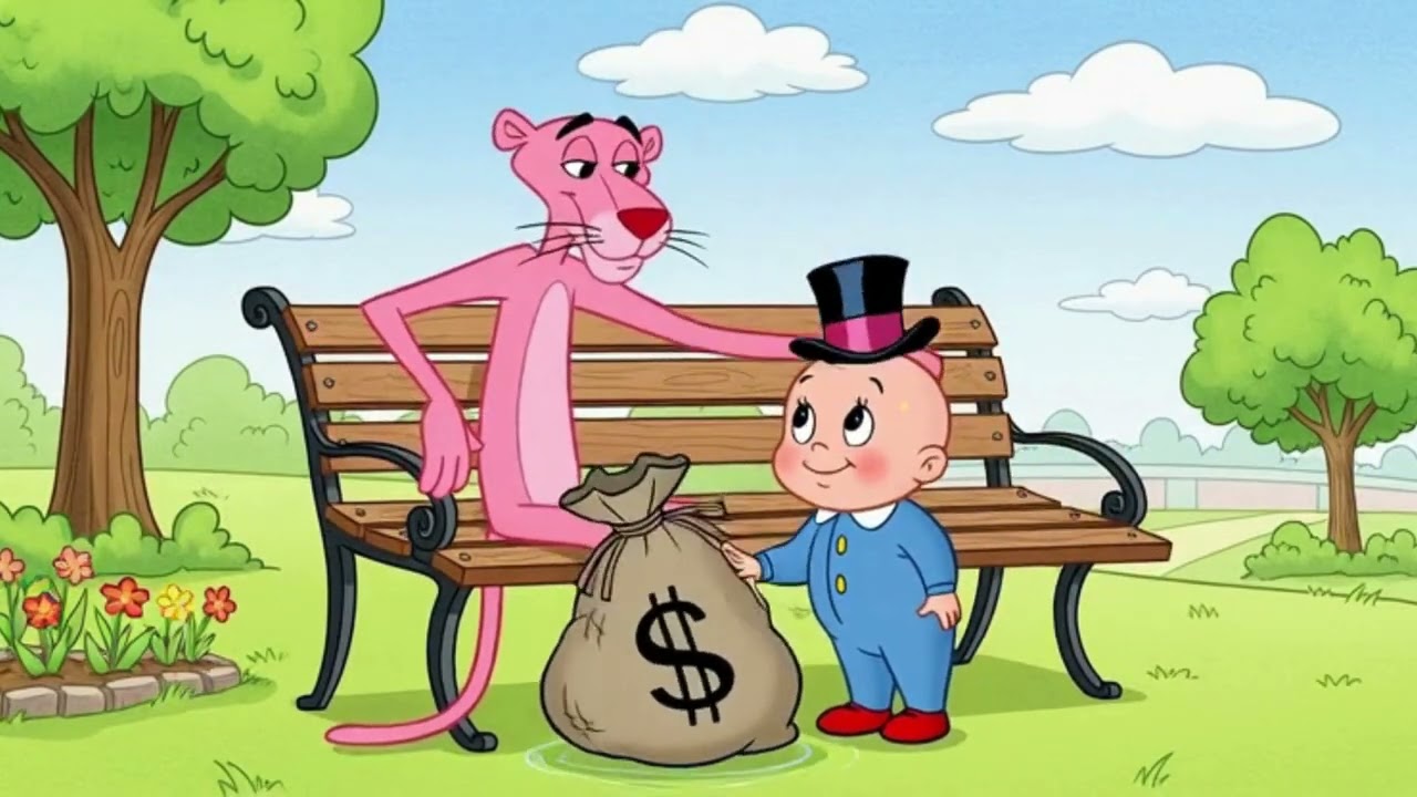 Pink Panther Cartoon The Accidental Bank Robbery