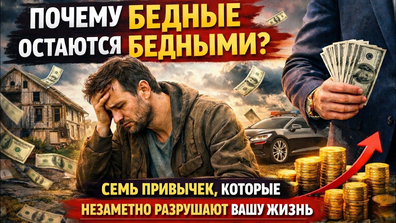🔥Почему Бедные Остаются Бедными? 7 Привычек, Которые Незаметно Разрушают Вашу Жизнь⚡