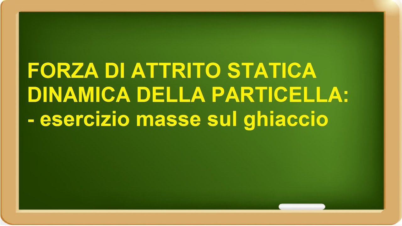 esercizio di dinamica della particella, forza attrito statico