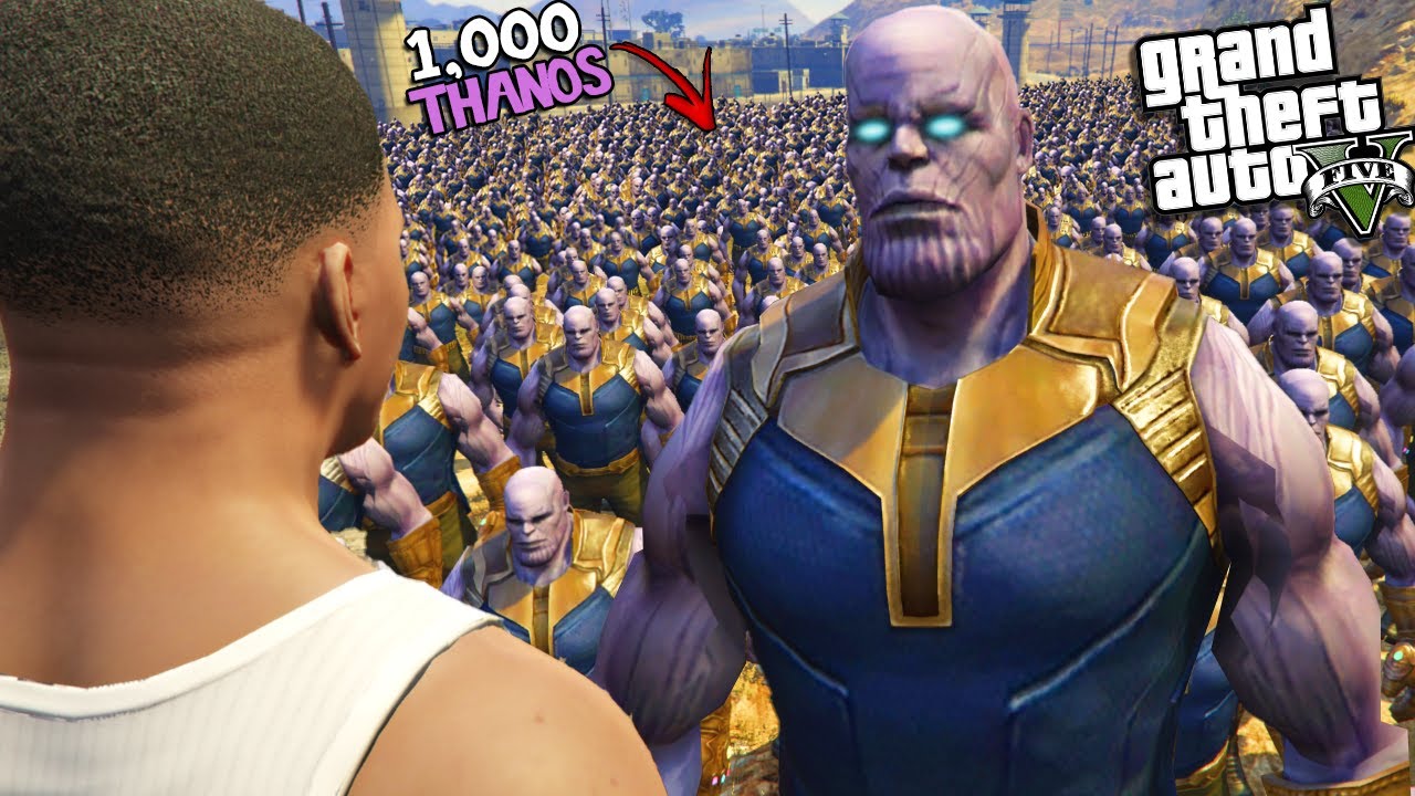 FRANKLIN vs 1000 THANOS (GTA 5 Mods)