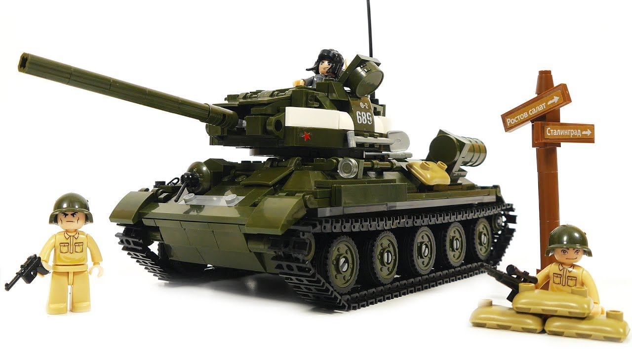 Build Your Own Lego Tank: Unboxing Sluban WWII M38-B0689 tank T-34