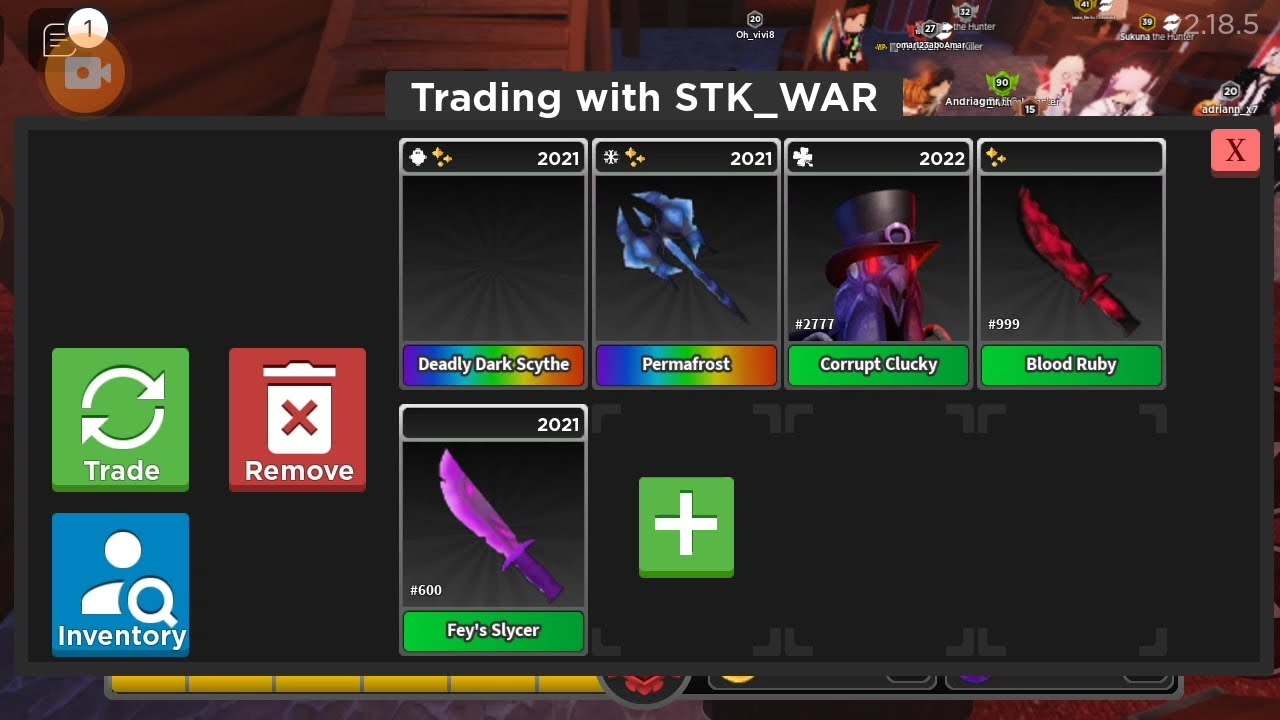 Trading Fey's Slycer W/F/L (Part 4) | Roblox | Survive The Killer