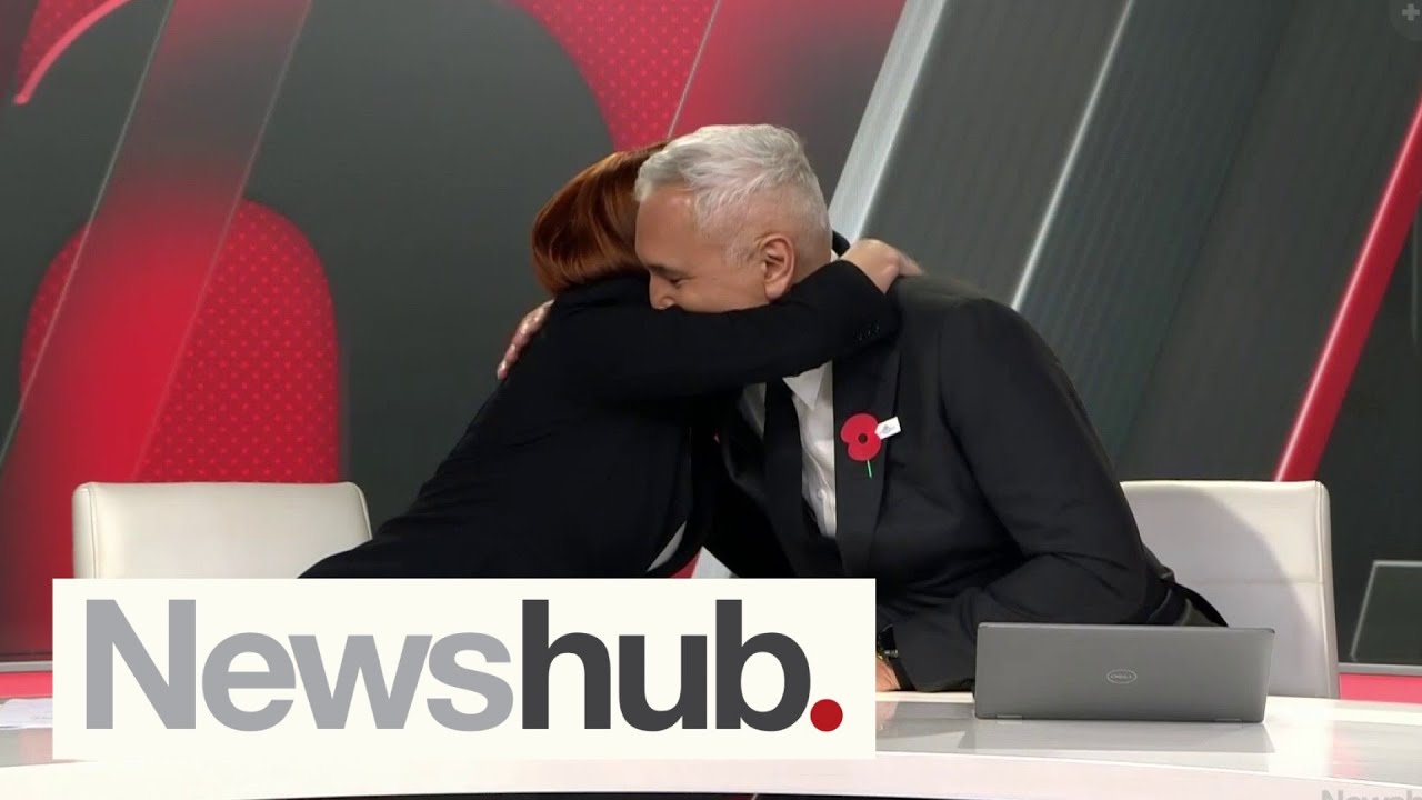 Tears in studio as Mike McRoberts to step away from news presenting after Newshub era ends | Newshub