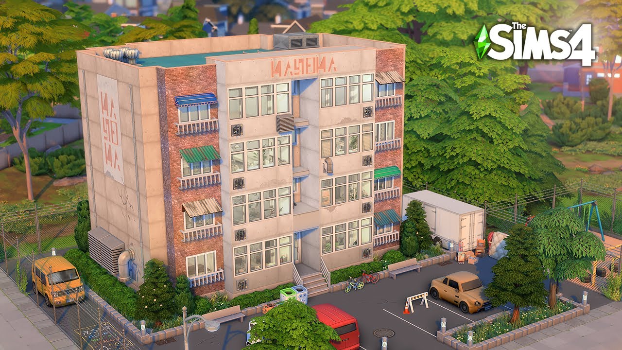 📺 옛날 아파트｜심즈4 건축｜Old Korean Apartment｜Sims 4 Speed Build｜NO CC