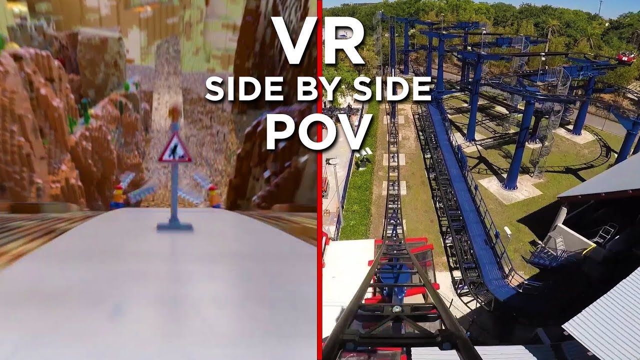 The Great LEGO Race VR POV Side-by-Side Comparison at LEGOLAND Florida