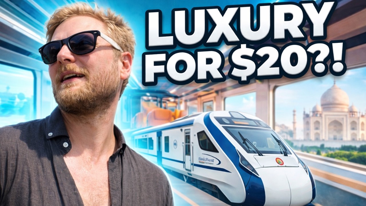 $20 Luxury Train Across India 🇮🇳 Vande Bharat Express (Agra to Varanasi)