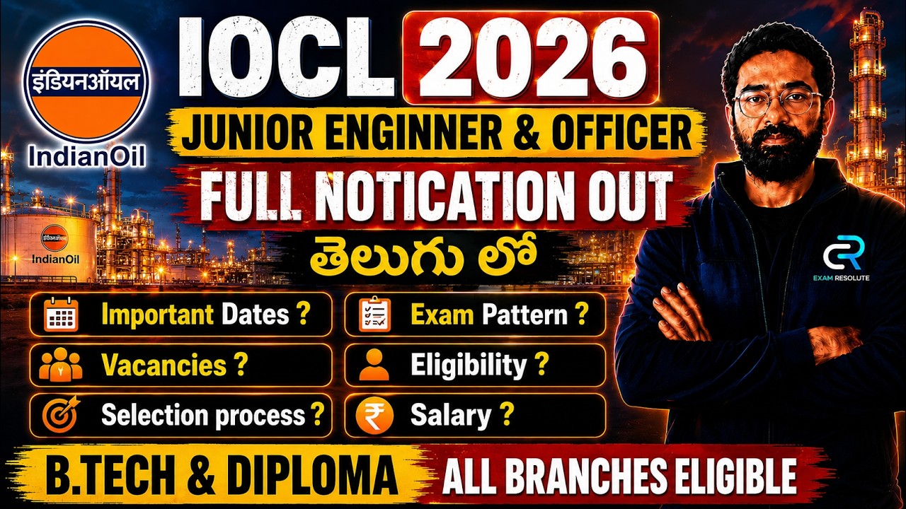 IOCL Recruitment 2026 🔥 FULL NOTIFICATION OUT | Eligibility, Vacancies, Exam Pattern & Salary | LIVE