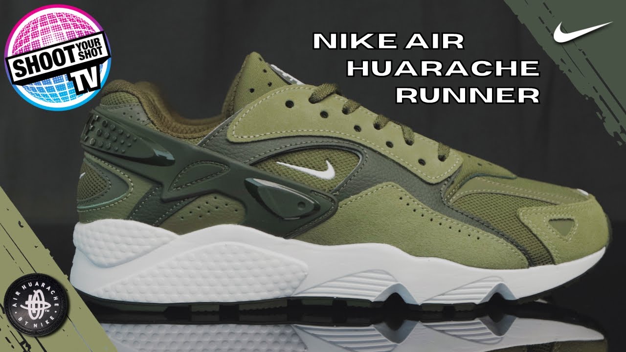 New Nikes!!! Nike Air Huarache Runner Medium Olive Khaki unboxing and review