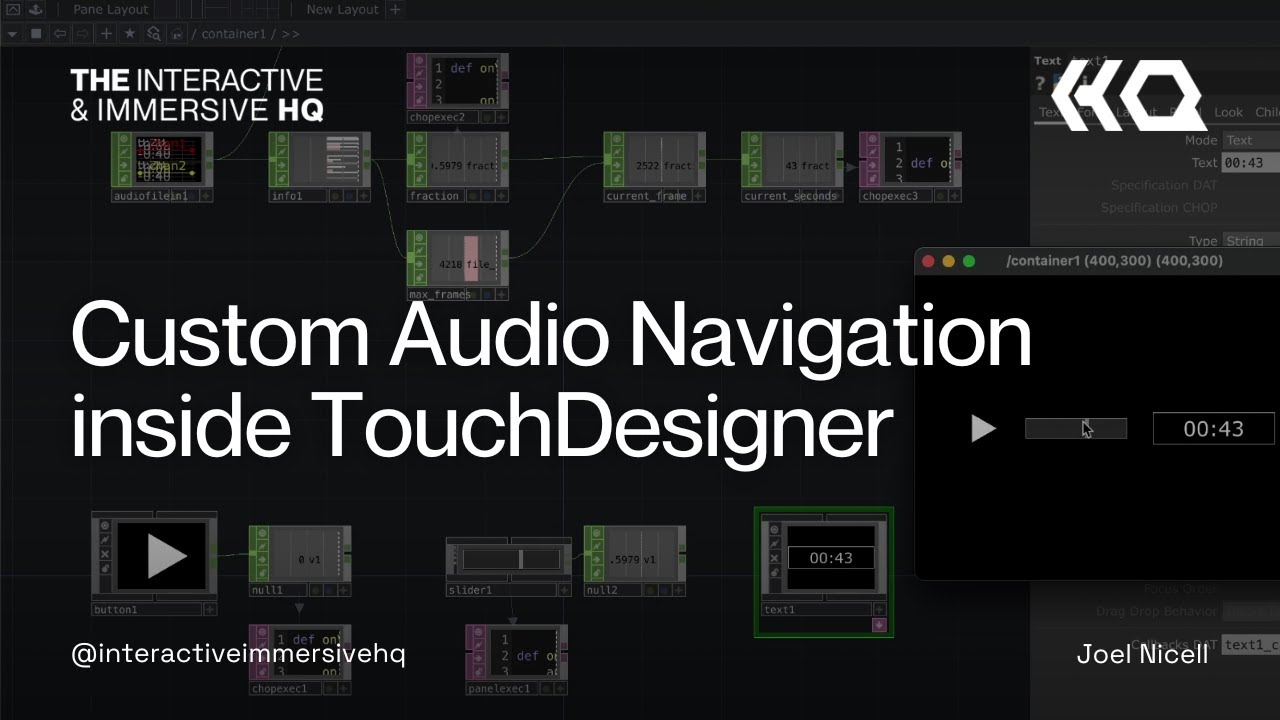 Custom Audio Navigation in TouchDesigner